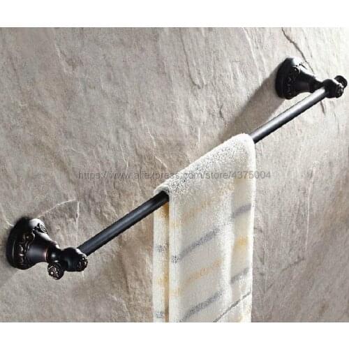 Towel Bars Single Rail Oil Rubbed Bronze Wall Shelf Towel Rack Hanger Bath Bathroom Accessories Towel Holder Nba449