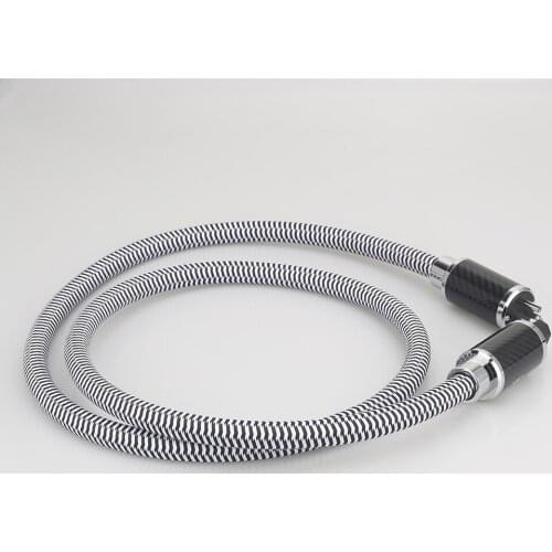 High Quality Audiophile AC power cable with carbon fiber power plug hifi power cord cable