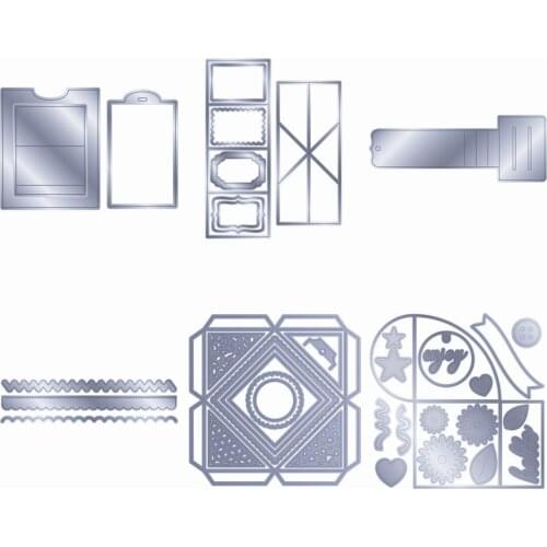 Exploding Box Twist & Pop Mechanism Fancy Borders Metal Cutting Dies for DIY Scrapbooking Cards Crafts New 2021