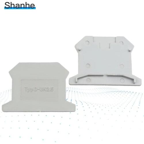 10pcs/lot D-UK2.5/1.5 END PLATE Din Rail Uneiversal screw type Terminal Blocks End Cap