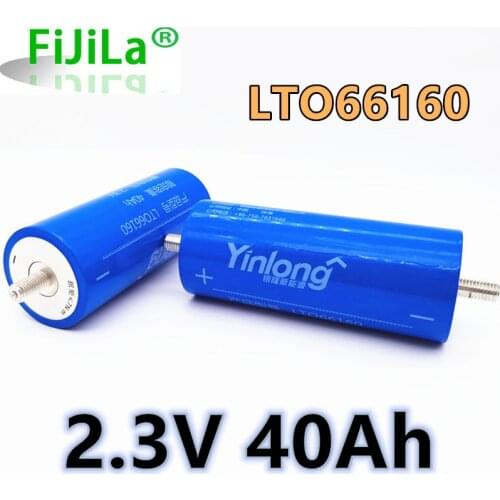 100% Original Yinlong LTO66160H 2.3V 40Ah Cylindrical Lithium ion battery Titanium Oxide LTO 66160 Titanate Battery 1 pcs