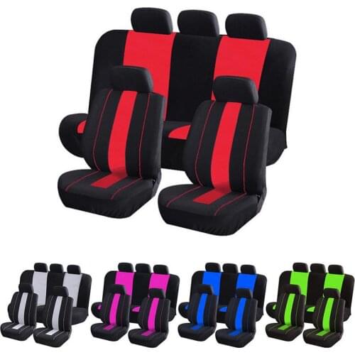 2019 hot sale 9Pcs/Set Comfortable Fashion Breathable Anti Dirt Waterproof Full Seat Covers Universal Car Seat Cover
