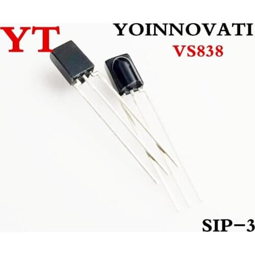 30 Pcs Reception Distance 15M Infrared VS838 Receiver Modules 38 KHZ integrated infrared receiving head
