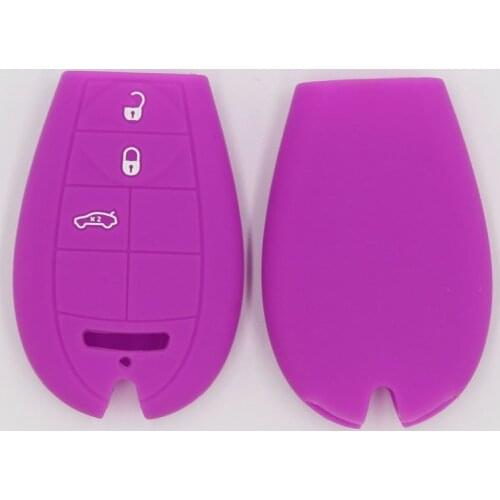 4PC Silicone Car Key Cover For JEEP Grand Dodge Cherokee Renegade JCUV dart Journey Chrysler 300C Remote Fob Auto Key