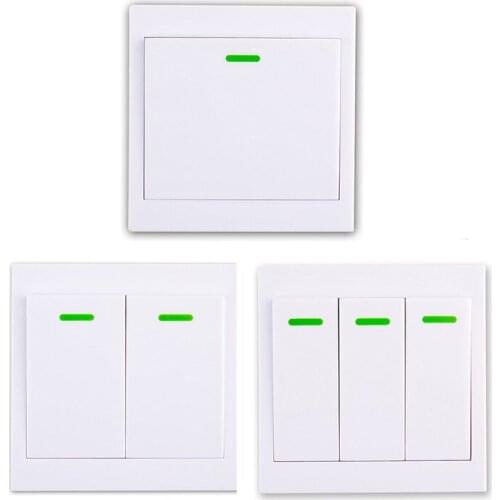 86 Wall Panel Remote Transmitter 1 2 3CH Sticky RF TX Smart Home Room Hall Living Room Bedroom Wirelss Remote 315/433.92 MHz