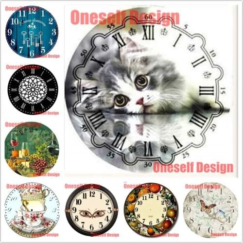 Cat 5d diamond painting with clock animal 5d diamond embroidery full set with clock animal rhinestone pictures diamond art full