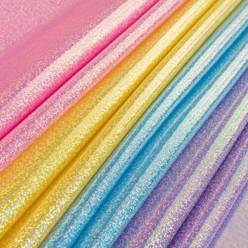 100*150cm Glitter Laser Hologram Fabric Bronzing Shiny Laser Fabric For Diy Dolls Dress Background Stage Performance Garment