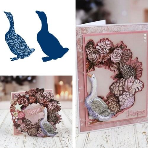 Goose with head up and chest up Metal Cutting Dies Scrapbook Dariy Decoration Stencil Embossing Template DIY Greeting Card