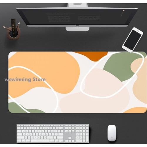 Gaming Mouse Pad Large Deskpad Morandi Color Cute Kawaii Writing Desk Mats Gamer Waterproof for Office Computer Keyboard Pad