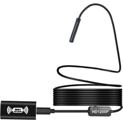 8MM 1200P Wireless WIFI Endoscope Camera 3in1 USB Otoscope Inspection Borescope Camera