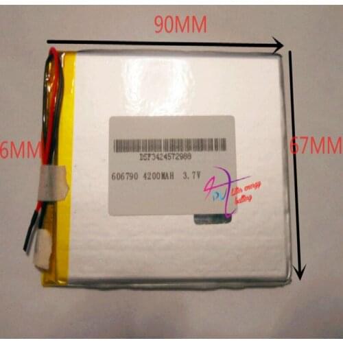Best Battery Brand 1pcs Free Shipping Size 606790 3.7v 4200mah Lithium Polymer Battery 3 Tablet Pcs Pda Digital Product