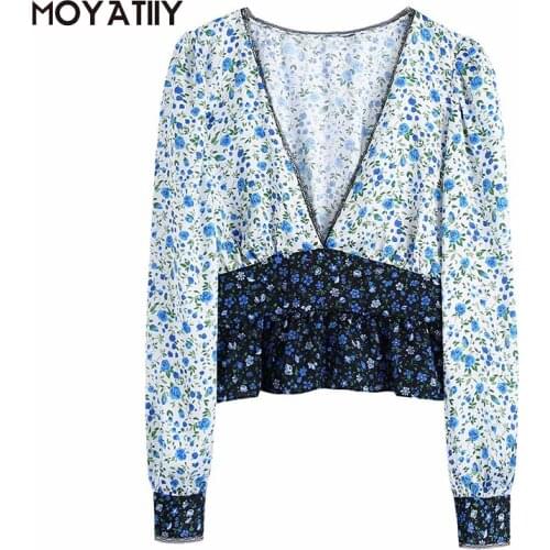 MOYATIIY Printed Blouses