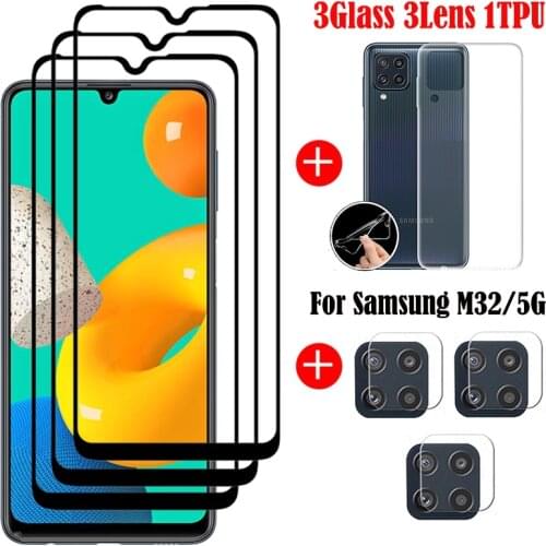 Full Glue Tempered Glass For Samsung Galaxy M32 Screen Protector Glass For Samsung M22 Protective Film For M22 M32 5G Lens
