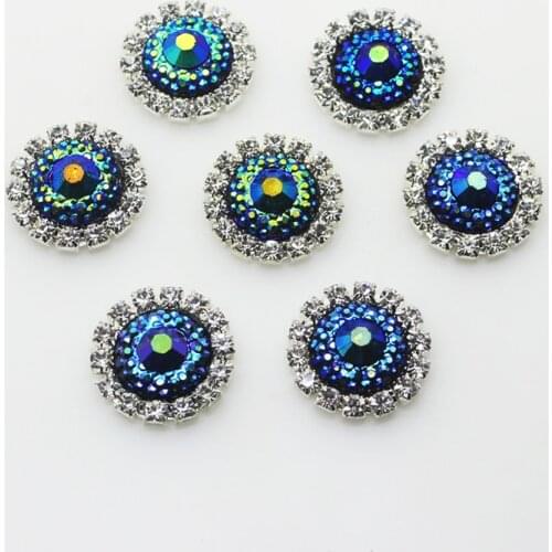 Gorgeous 10Pcs / Lot 18MM Round Rhinestone Buttons, Crafts Sewing Decoration Accessories DIY Jewelry Accessories