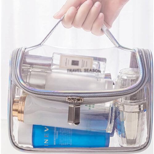 Heavy Duty Clear Cosmetic Bag Waterproof Toiletry Storage Bag Transparent Travel Makeup Toiletry Organizer Bag for Women Men
