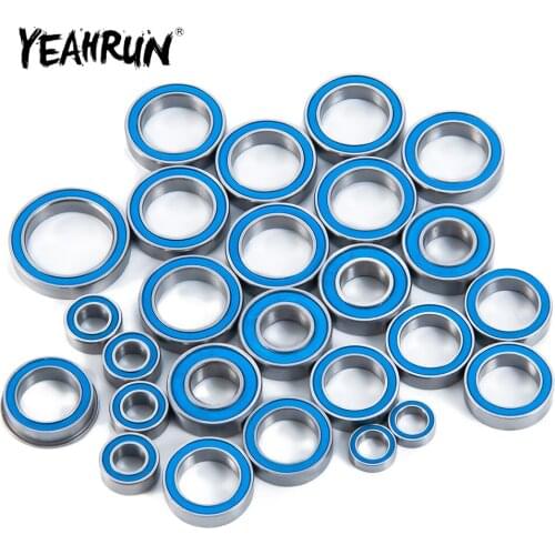 YEAHRUN 26Pcs Metal Wheel Hubs Bearing Kit for Arrma Kraton Outcast 4S BLX 1/10 RC Rock Crawler Car Upgrade Parts Accessories
