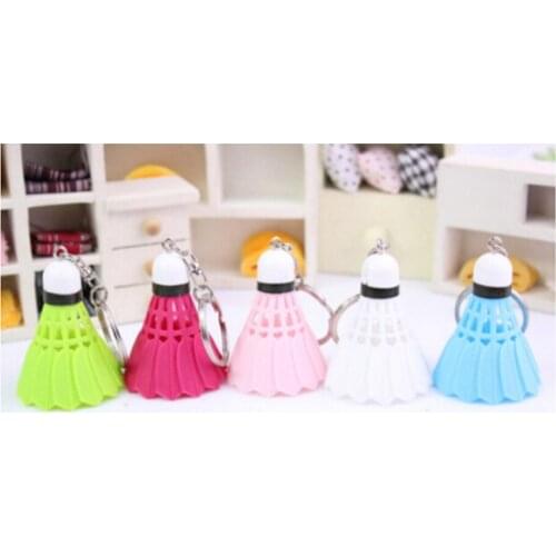 1 pcs Car keyring Mini badminton key chain Mix colorHigh quality 3.3 x 2.7cm