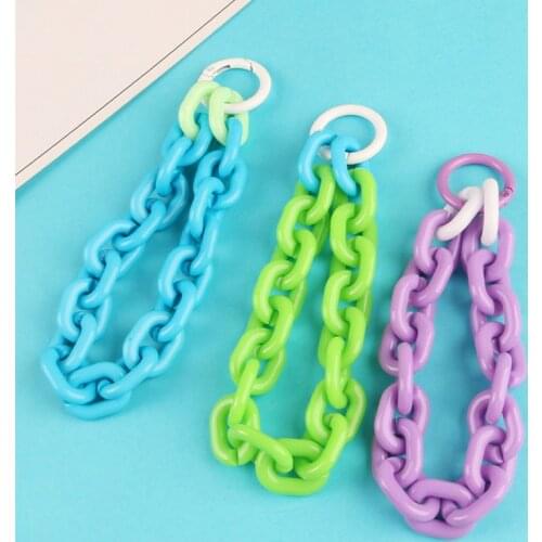 1PC Phone Ornaments Hanging Chain Hold Straps Women Keychain Mobile Phone Cord Candy Color DIY Accessories