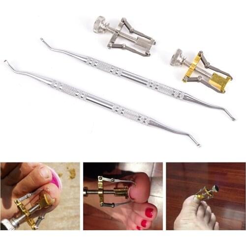 2pcs/set Foot Toenail Ingrown Toe Nail Recover Correction Tool Foot Care Treatment Pedicure Fixer Lifter Toe File Cleaner Hook