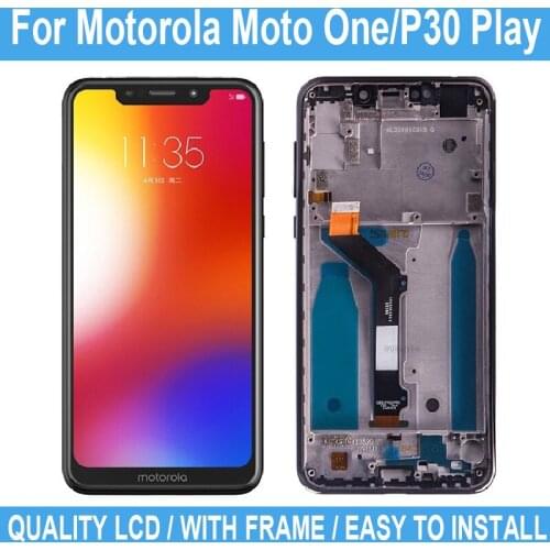 5.9" New LCD For Motorola Moto One Display Parts For Motorola P30 Play With Frame Display Touch Screen Digitizer Assembly +Tool
