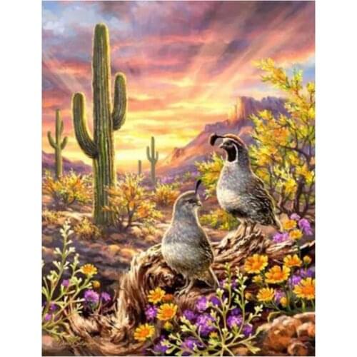 5D DIY Full Square/Round Wall Decoration Stone "Cactus Animal" Embroidery Cross Stitch Diamond Painting Mosaic Home FC497