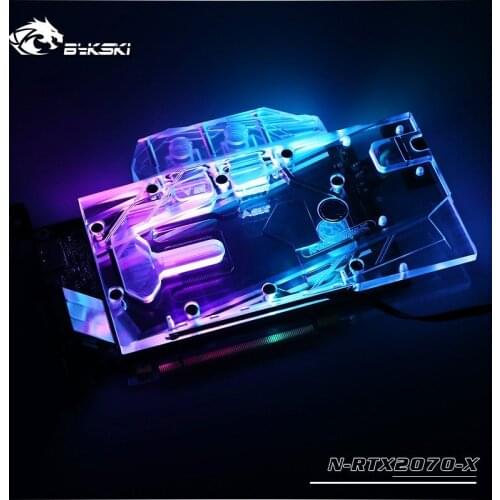 Bykski GPU Water Block use for NVIDIA RTX2070 Founder Edition PCB / Full Cover Copper Radiator Block/3PIN 5V RGB / 4PIN 12V RGB
