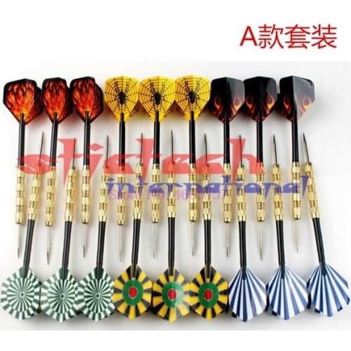 By dhl or ems 50sets 18Pcs/set Tip Copper Darts Flights Safe with 50 Extra Dart Tips Steel Needle Nice Flights Throwing Toy