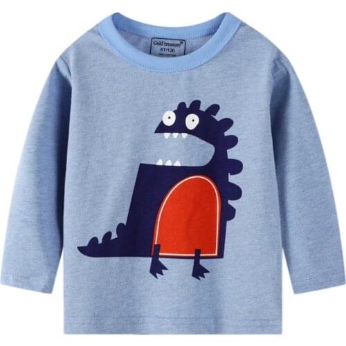 Childrens cartoon t-shirt tide spring clothing foreign trade childrens clothing boy pure cotton long-sleeved t-shirt baby Kore