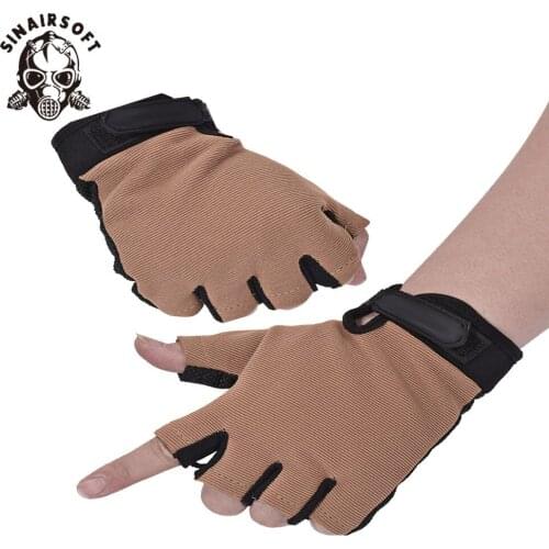Camouflage Men Women Half Finger Gloves Breathable Sports Gloves Antiskid Cycling Bike Gym Fitness Sports Half Finger Glove