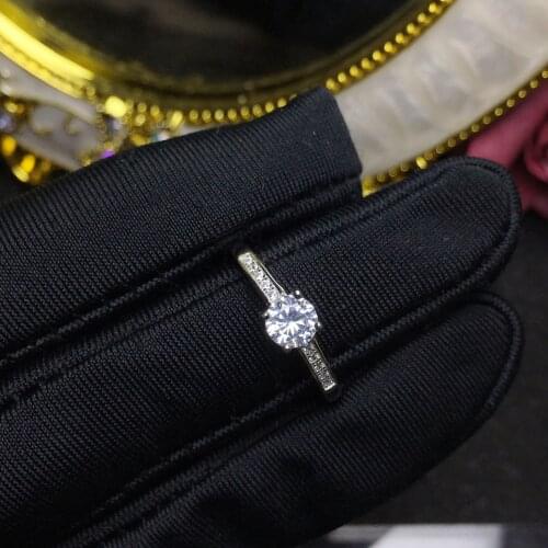 925 sterling silver ring 1ct Luxury Diamond jewelry Moissanite ring Wedding Party Anniversary Ring For Women