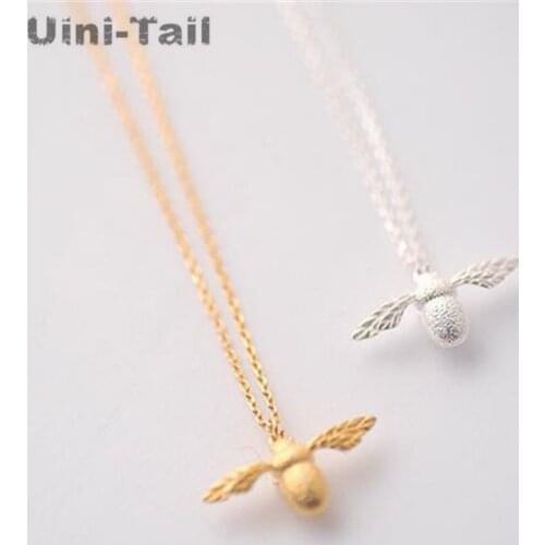 925 Sterling Silver Jewelry Personality Ruili Fashion Gold Silver Bee Necklace Fashion Dynamic Cute Couple Hot Push Gift