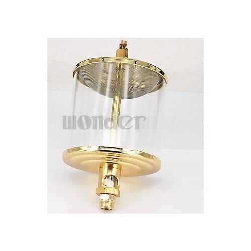 3/8" BSP Male x 4" Outer Diameter Brass Sight Gravity Drip Feed Oiler Lubricator Oil Cup For Hit Miss Engine