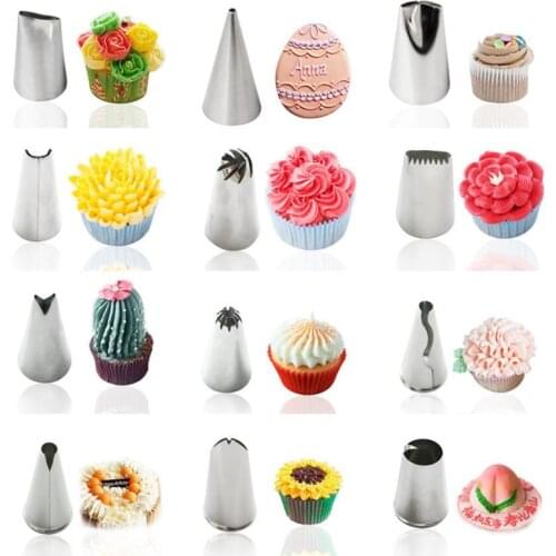 Metal Cream Nozzles Cake Decorating Tools Stainless Steel Icing Piping Nozzle Tips New Cake Fondant Decor Baking Tools