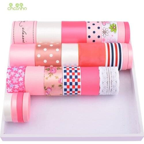High quality,Mix 24 Designs,Pink Ribbon Set For DIY Handmade Gift&Craft Packing,Hair Ornament Accessories,Package 24 Yard,HB011