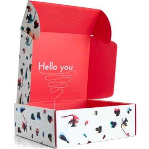 Small recycled colored envelope corrugated cardboard gift packaging custom mailer box with logo