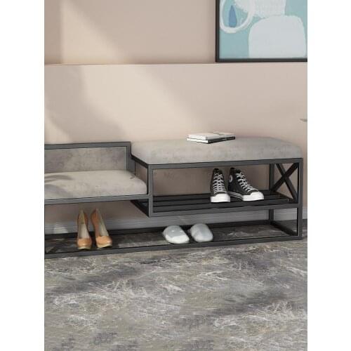 Nordic minimalist modern door-to-door shoe-changing stool for household use, door shoe stool, soft bag cushion, shoe cabinet and