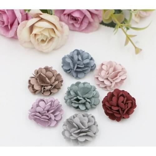 New Design 20pcs/lot Colorful Suede chrysanthemum Flowers Shape Handmade Microfiber Florals Diy Jewelry Hair/Garments Accessory