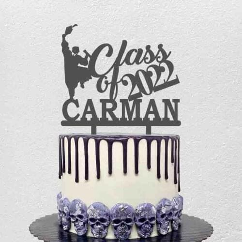 Personalized Boys Graduation Cake Topper Custom Name Graduation Years Class of 2020 Congrats Graduation Boys Cake Topper YC227