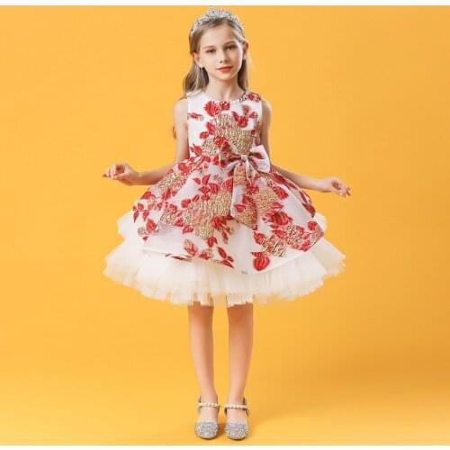 Princess Dress Girl Summer Child Dresses Mesh Sleeveless Birthday Wedding Children Clothes
