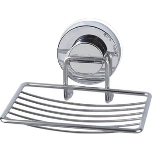 Suction Soap Holder Stainless Steel Wall Soap Dish Shower Box Dish for Bathroom