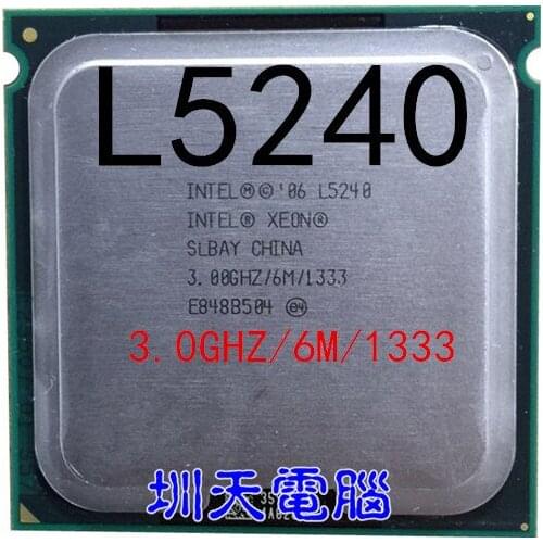 Intel Xeon L5240 l5240 3.0GHz/6M/1333 Processor close to LGA771 Core 2 Dual