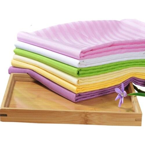 1Pcs Cotton Pro Cosmetic Salon Striped Sheets SPA Massage Treatment Bed Table Cover Sheets with Hole for Beauty Salon Home Hotel