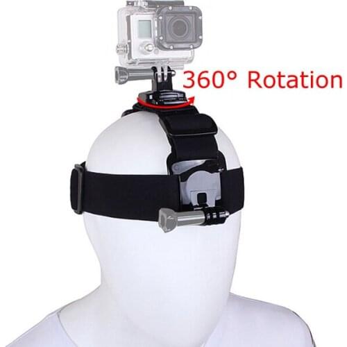 New Designed 360 Degree Rotation Head Band Strap Belt with Dual Mounts Holder for Gopro Hero 9 8 7 6 SJCAM Action Camera
