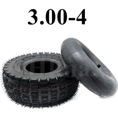 3.00-4 Off-Road Tires Inner Tube Tyre for Razor E300 Scooter GO-KART Utility Dolly Hand Truck Electric/Gas Scooter Accessories