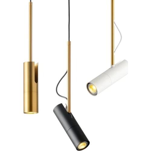 Nordic modern minimalist LED bedside gold/black/white chandelier lamp bedroom restaurant bar counter spotlight
