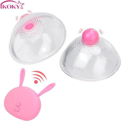 Clit Stimulator 10 speeds Sucking Breast Pump Wireless Remote Control Breast Enlarge Massager Sex Toy for Women Nipple Vibrator