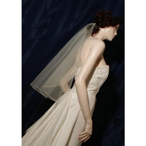 Wedding Bridal Veil Elbow Length Cascading Waterfall Style