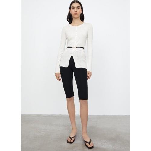 Totem* 21 spring/summer pure wool classic black and white women cardigan tops