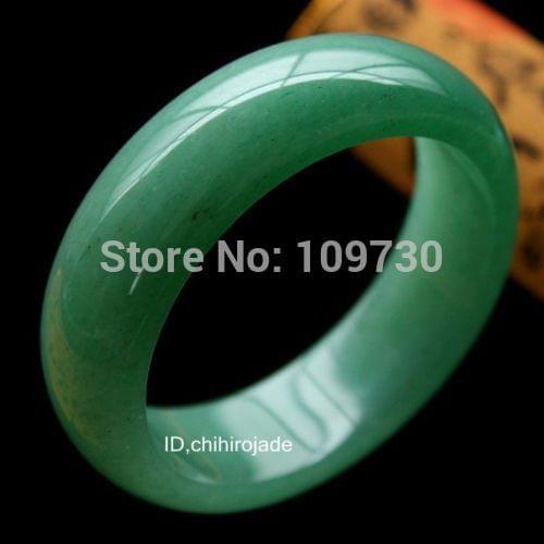 001501 Certified 100% Natural Green Jade Bangle Bracelet 58-62mm "Handmade (A0502)