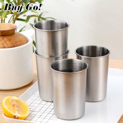 1 Pcs Stainless Steel Metal Cup Beer Cups White Wine Whiskey Glass Coffee Tumbler Tea Milk Mugs Outdoor Travel Camping Mugs